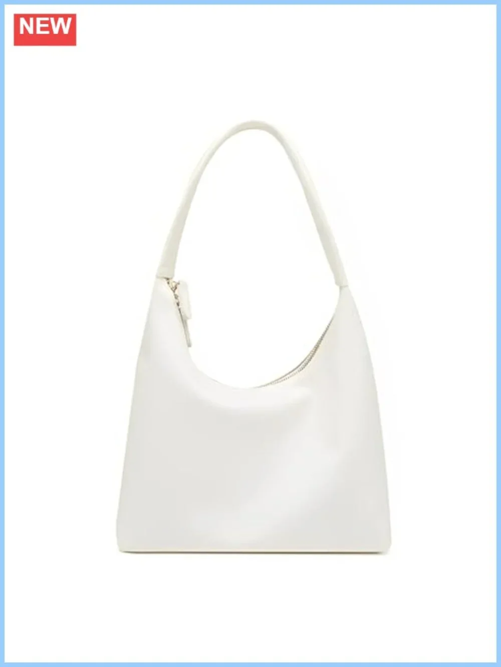 Soft PU Leather Hobo Bag Crescent Shoulder Bag Slouchy Tote Purse